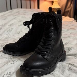 Madden Girl Black Combat Boots